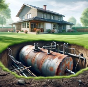 backyard under ground storage tank